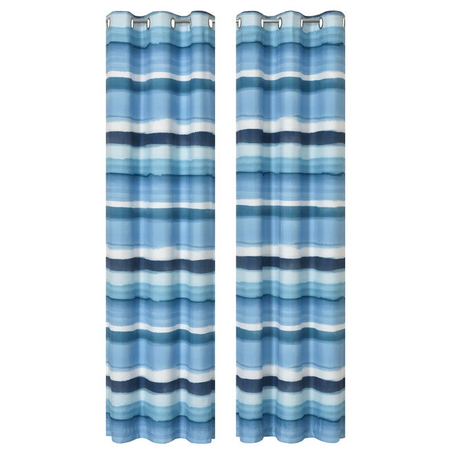 Balboa 84 Inch Grommet Panel Pair, BLUE, alternate image number 2