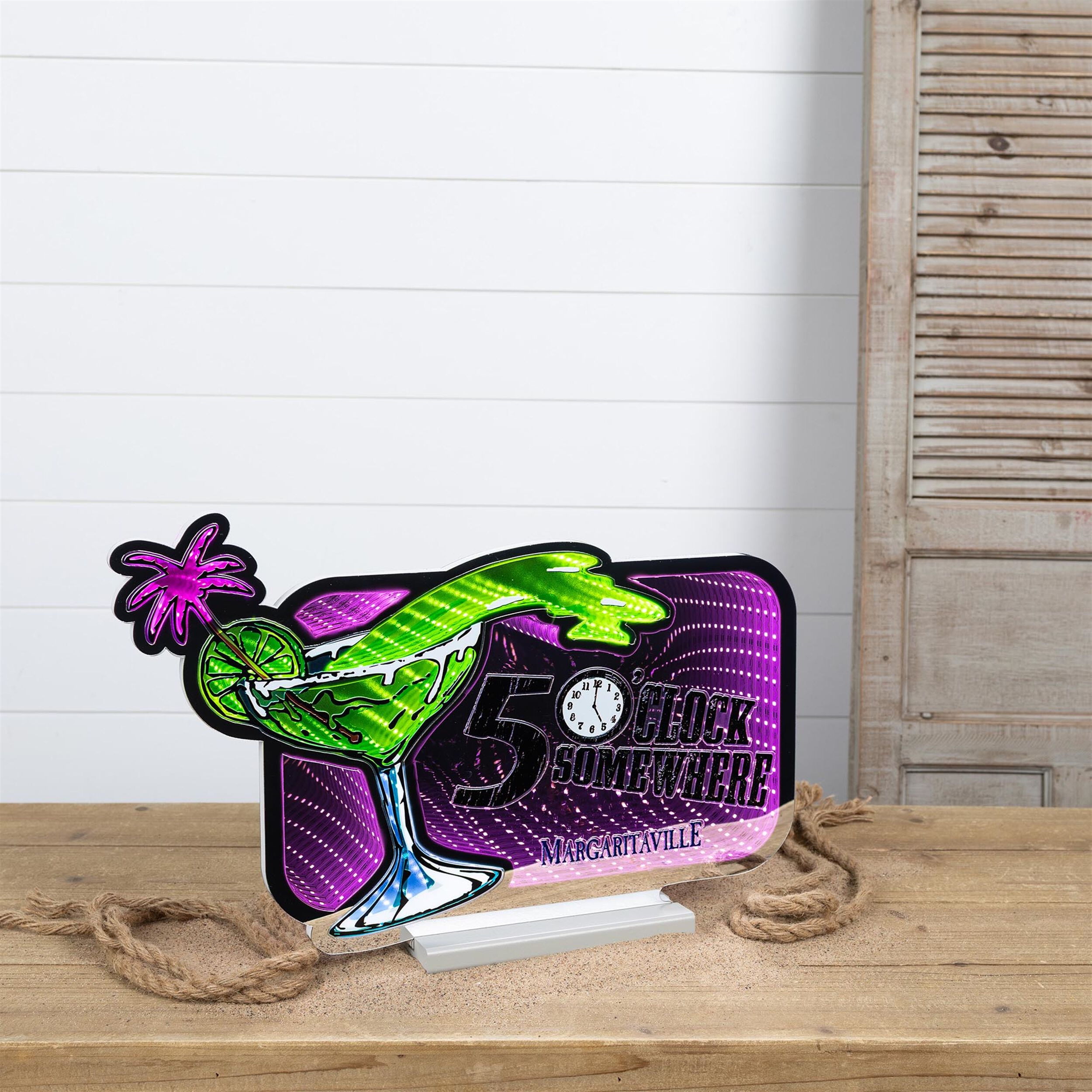 Margaritaville 5 o'Clock EkkoLight 12 inchesH, PINK GREEN, alternate image number 1