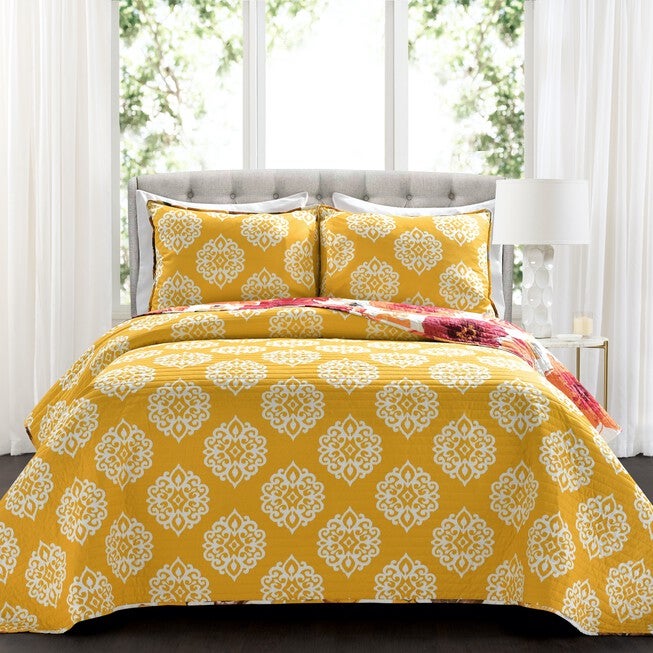 Lush Décor Leah Quilt Blue 3Pc Set, , alternate image number 19