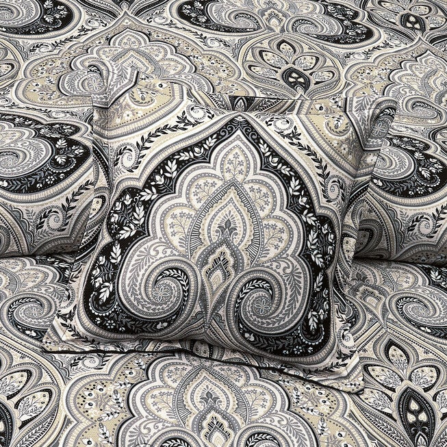 Messina 18 Inch Square Decorative Throw Pillow, BLACK, alternate image number null
