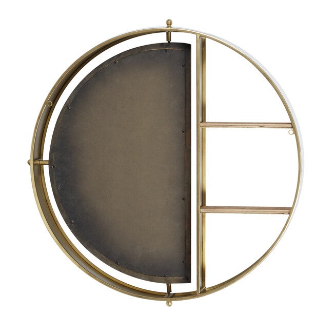 Gold Metal Contemporary Wall Shelf Wall Shelf, , on-hover image number null
