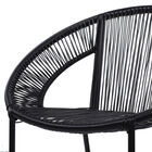 Black Metal Contemporary Outdoor Chair, , alternate image number null