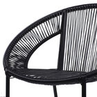 Black Metal Contemporary Outdoor Chair, , alternate image number 2