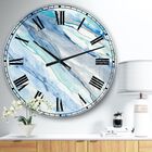 Blue Silver Spring Ii Modern Wall Clock, BLUE, hi-res image number null