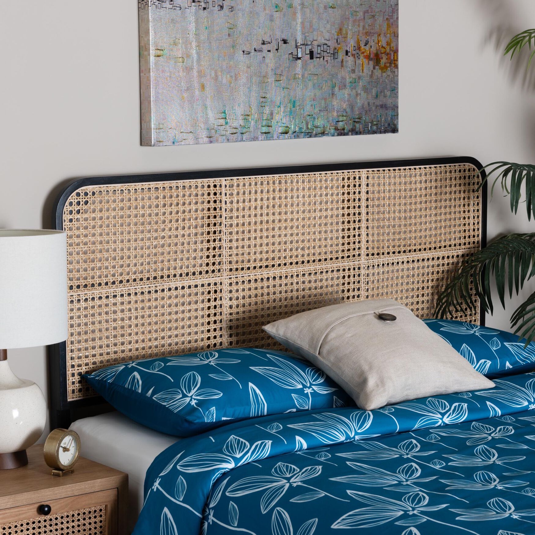 Lainer Modern Bohemian Bamboo Queen Size Headboard, , alternate image number 18