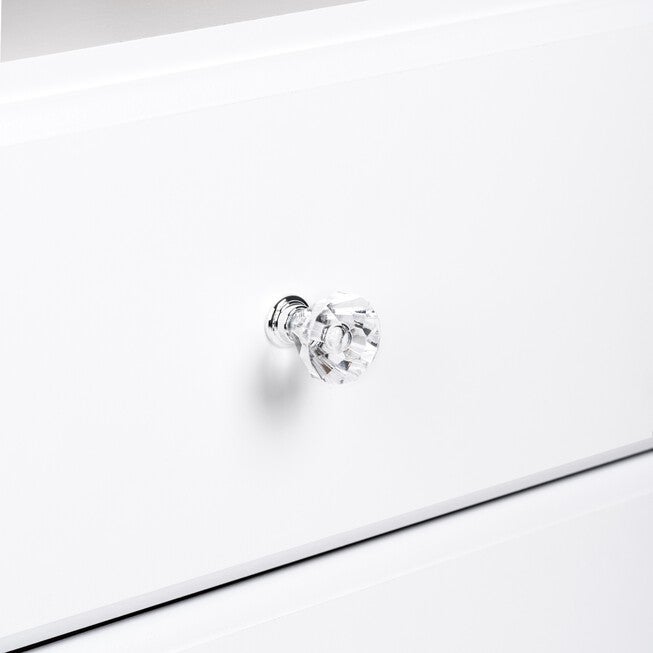 Astrid 6-Drawer Dresser with Acrylic Knobs, White, , alternate image number null