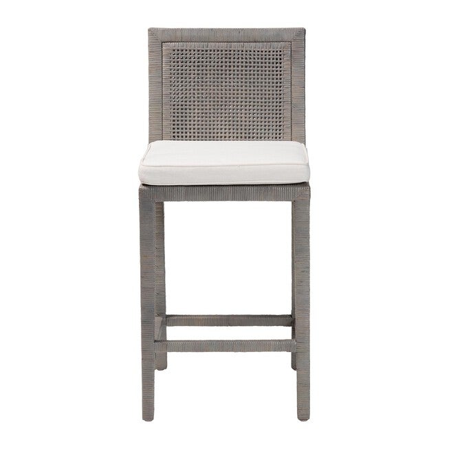 Sofia Natural Rattan Counter Stool, GREY, alternate image number null