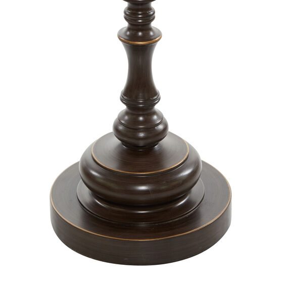 Set Of 3 Brown Polystone Traditional Floor Lamp, , alternate image number null