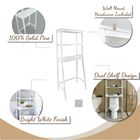 Spacesaver 100% Solid Wood Over The Toilet Rack with Shelves - White, , alternate image number 6