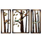 Set Of 3 Tin Farmhouse Floral Wall Decor, MULTI, hi-res image number null