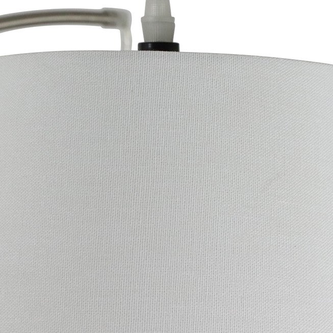 3-Light Brushed Steel Floor Lamp , , alternate image number null
