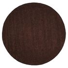 Chenille Solid Braid Collection Reversible Indoor Area Rug, 96" Round, CHESTNUT, hi-res image number null