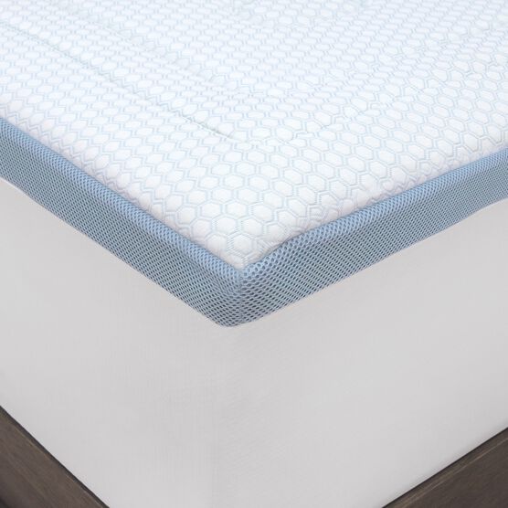 SensorPEDIC SensorCOOL 3-Inch Gel-Infused Memory Foam Mattress Topper, , alternate image number null
