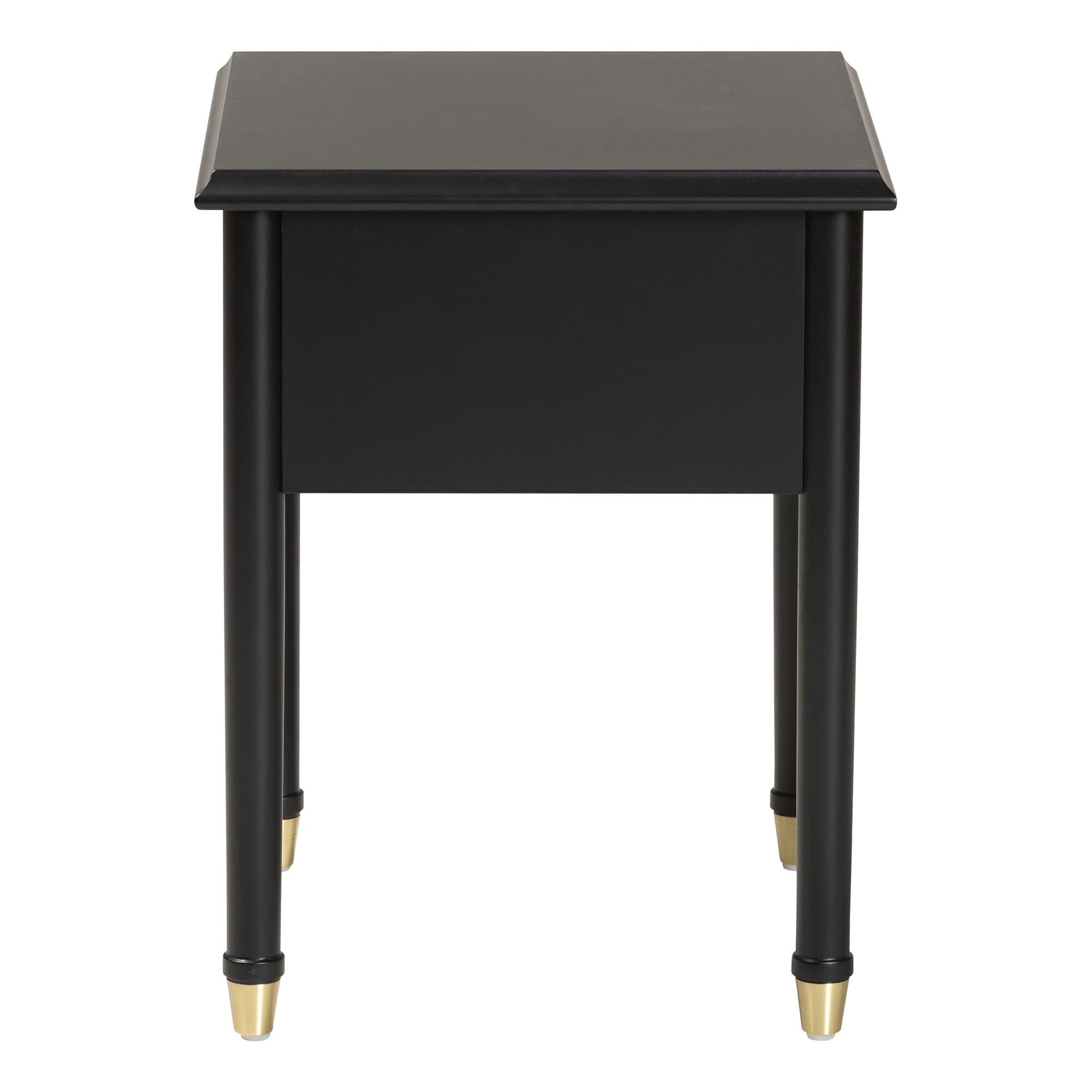 Tamra Black Wood Nightstand with Pullout Shelf, BLACK, alternate image number 5