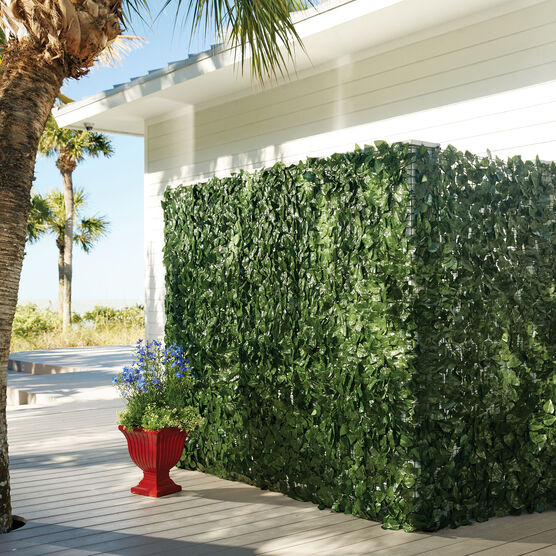 39&quot; Faux Greenery Privacy Screen, GREEN