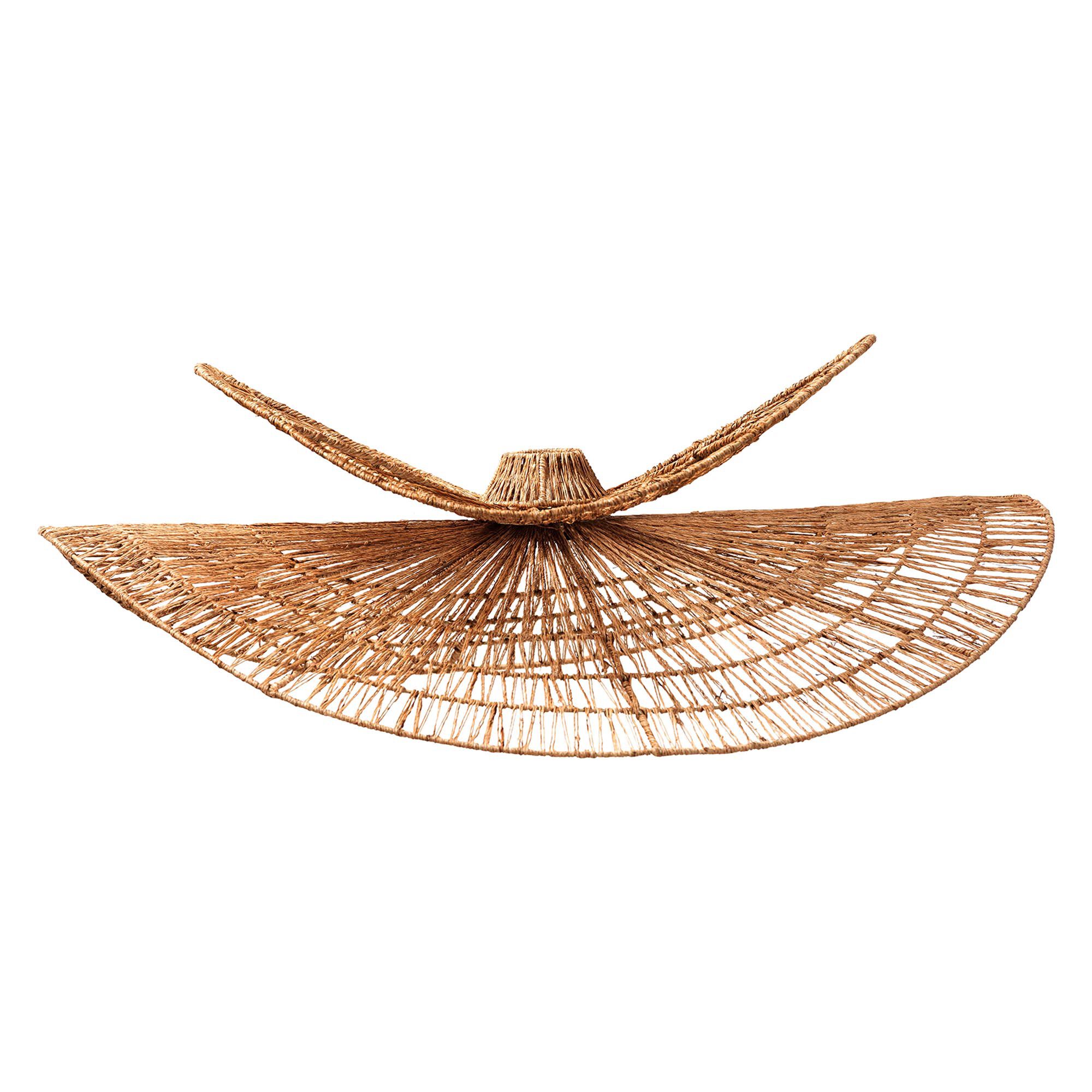 Theanna Woven Jute Pendant Lampshade&euro;&ldquo; Handwoven Boho Floral Light Accessory, Natural Wicker Ceiling Shade, NATURAL BROWN, alternate image number 2
