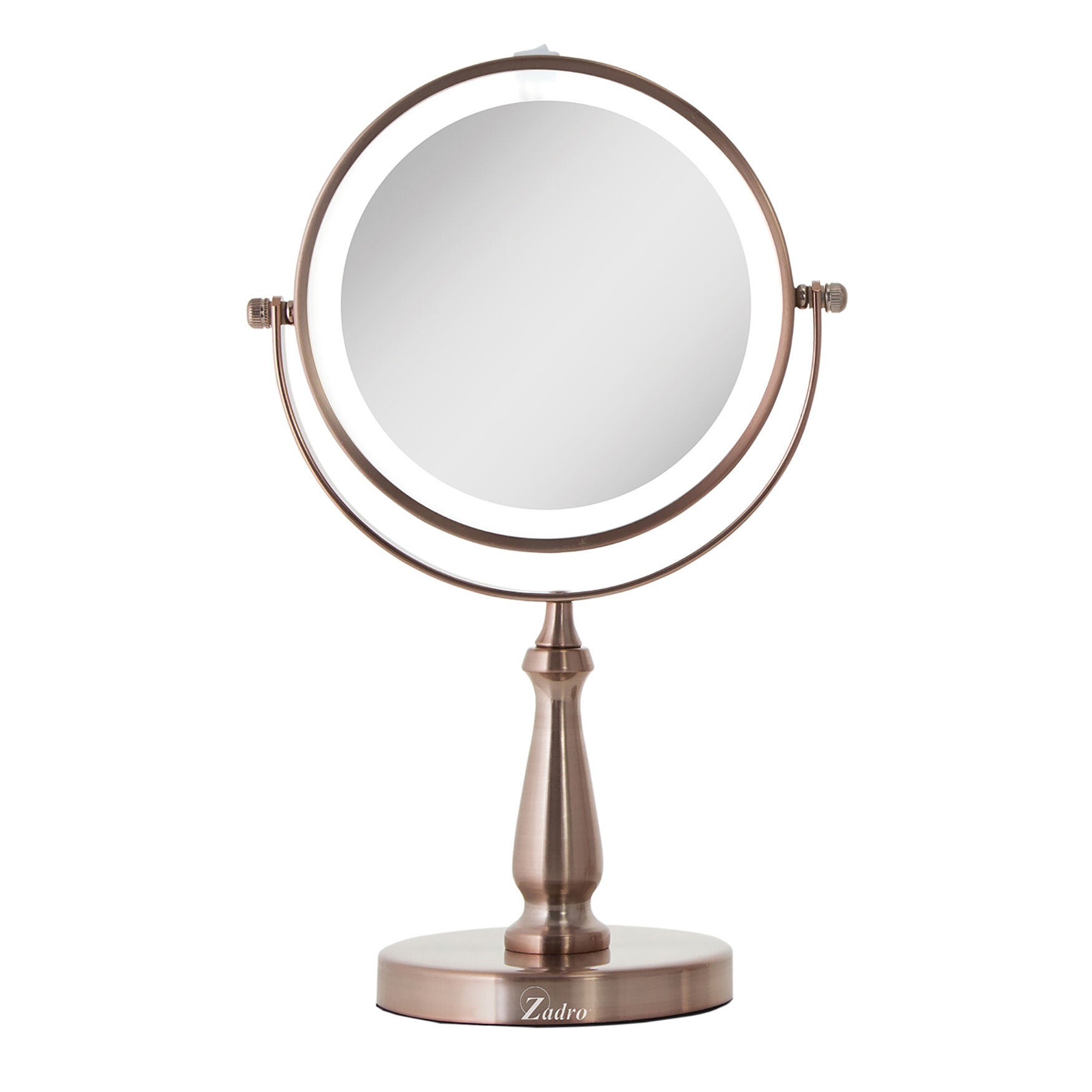 LED Lighted Dual Sided Vanity Mirror 8X/1X, ROSE, hi-res image number 0