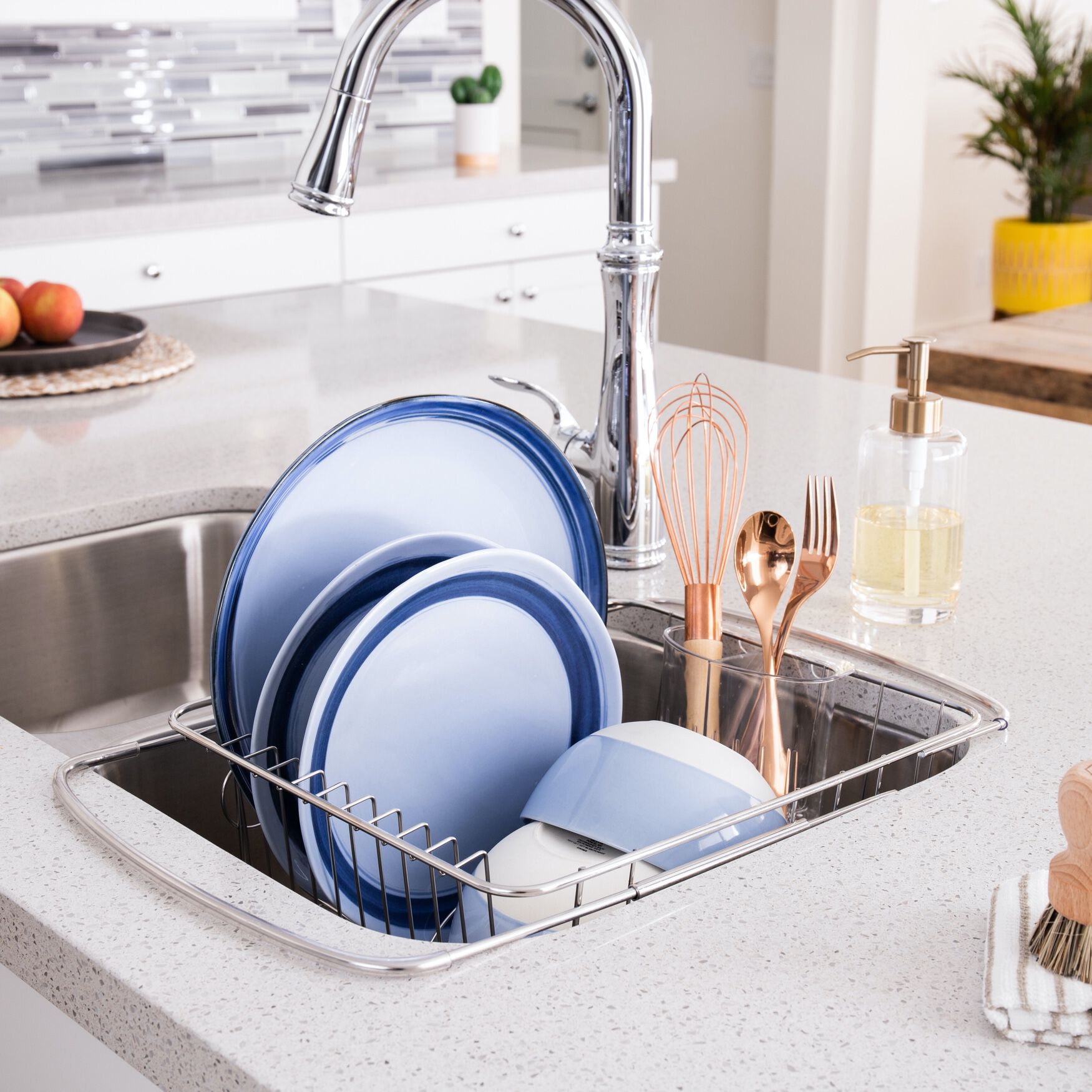 Kitchen sink sales cutlery drainer