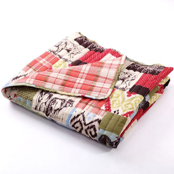 Rustic Lodge Quilted Throw Blanket, , on-hover image number null