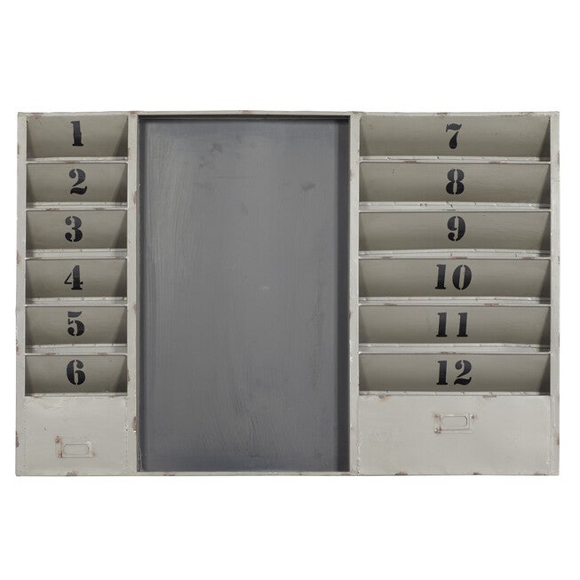Grey Industrial Memo Board Metal Wall Décor, GREY, hi-res image number null