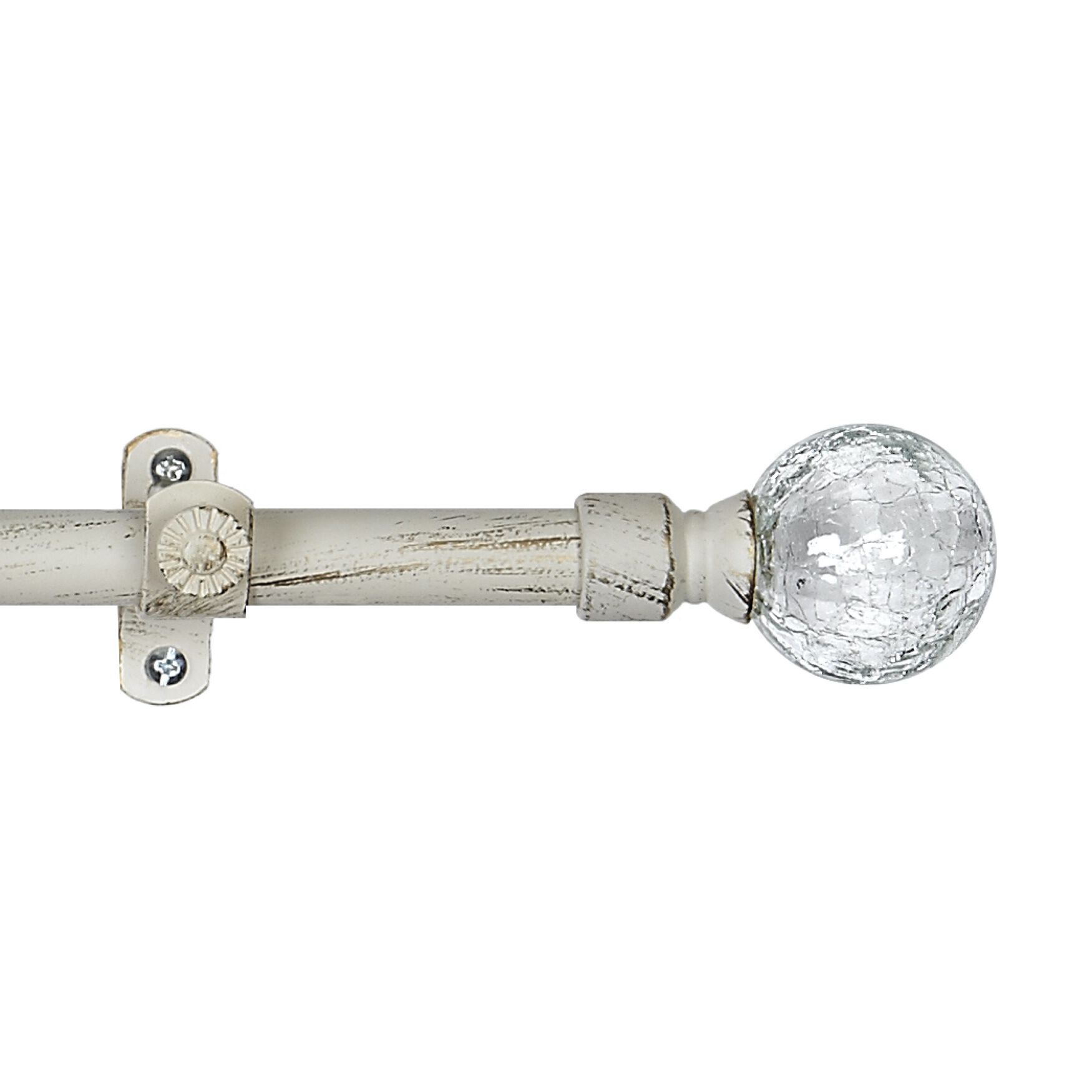 Metallo Decorative Rod And Finial Ilana, ANTIQUE WHITE GOLD, hi-res image number 0