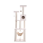 Classic 73" Real Wood Cat Tree Four Levels With Swing, Hammock, Condo, Perch, , alternate image number null