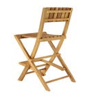 Set Of 2 Brown Teak Wood Traditional Bar Stool, , on-hover image number null