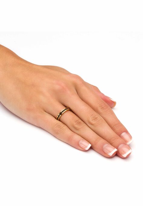 Yellow Gold Plated Simulated Birthstone Eternity Ring, , alternate image number null