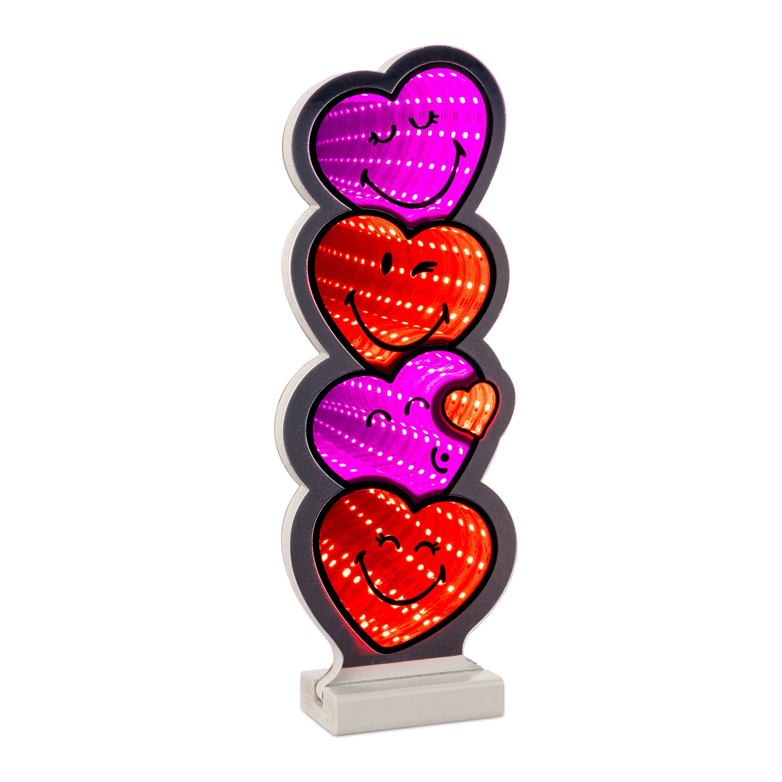 SmileyWorld Heart Stack Ekkolight 12 inchesH, RED, hi-res image number 0