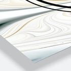 White Stained Glass Floral Art Modern Multipanel Wall Clock, , alternate image number null