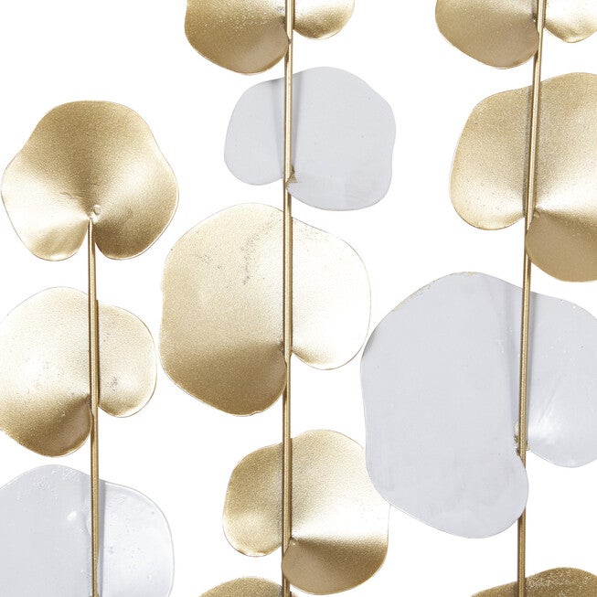 Set Of 2 Gold Metal Floral Wall Decor, , alternate image number 4