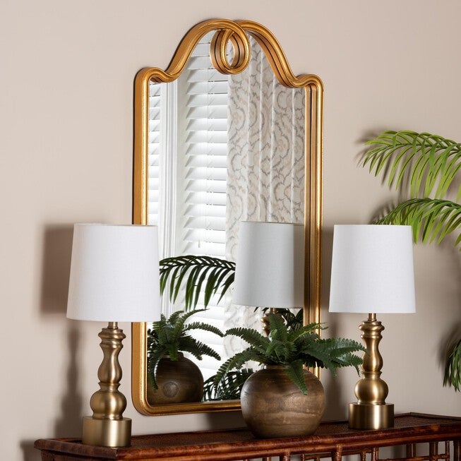 Eara Gold Wall Mirror, GOLD, alternate image number null