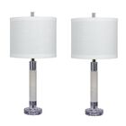 26" White Marble & Crystal Table Lamp, , on-hover image number null