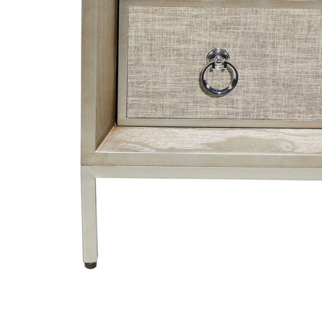 Beige Linen and Wood Glam Chest, 32x32x16, , alternate image number 5