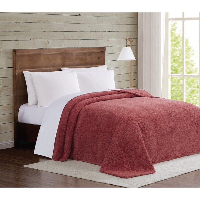 Marshmallow Sherpa Blanket, DUSTY ROSE, hi-res image number null