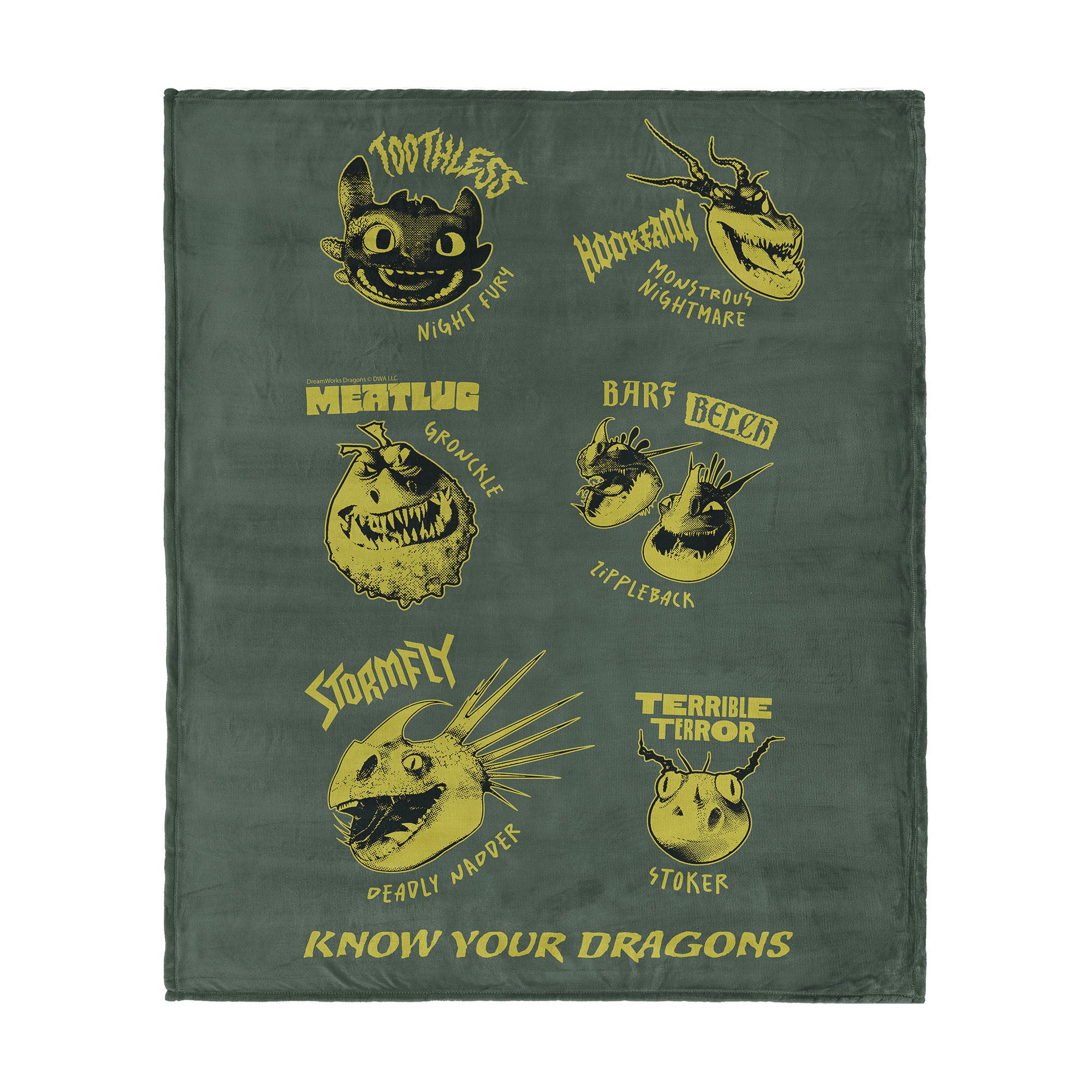 How to Train Your Dragon Know Your Dragons Silk Touch Throw Blanket 60x80 inches