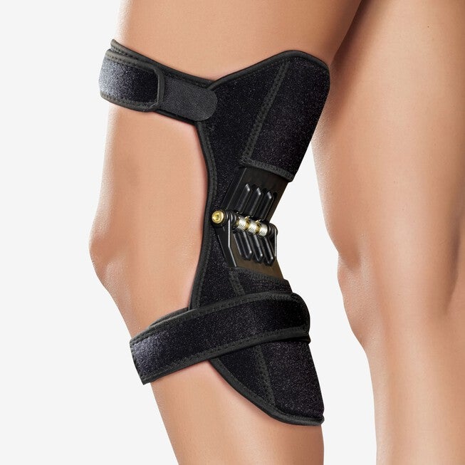 Spring Powered Knee Support, BLACK, hi-res image number 0