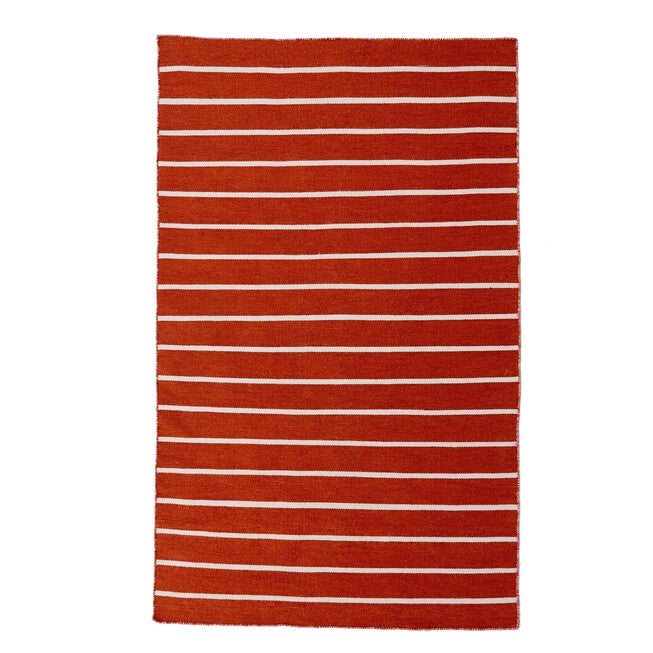 Large Pinstripe Rug , PAPRIKA, hi-res image number 0