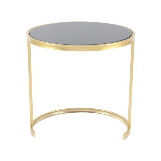 Set of 3 Gold Metal Traditional Accent Table, 21", 19", 17", , alternate image number null