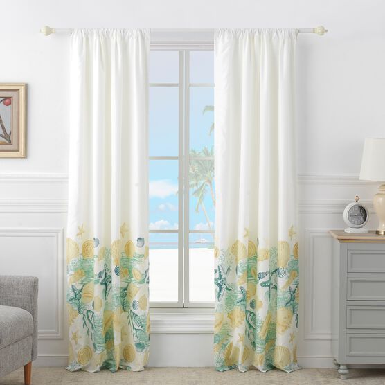 Grand Bahama Curtain Panel, WHITE, hi-res image number null