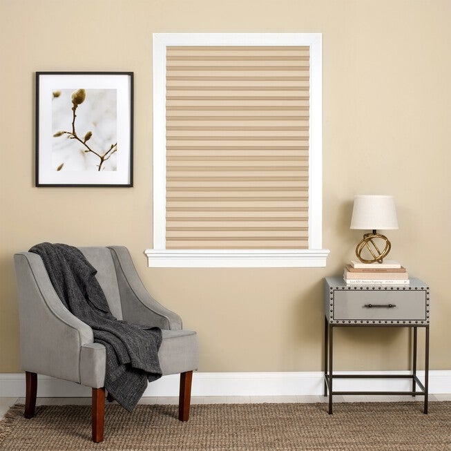Cordless 1 2 3 Vinyl Room Darkening Pleated Window Shade, , on-hover image number 1