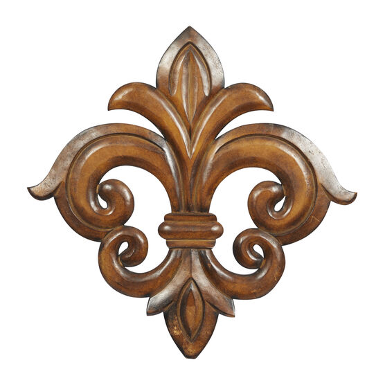 Brown Traditional Ornamental Wood Wall Décor, BROWN, hi-res image number null