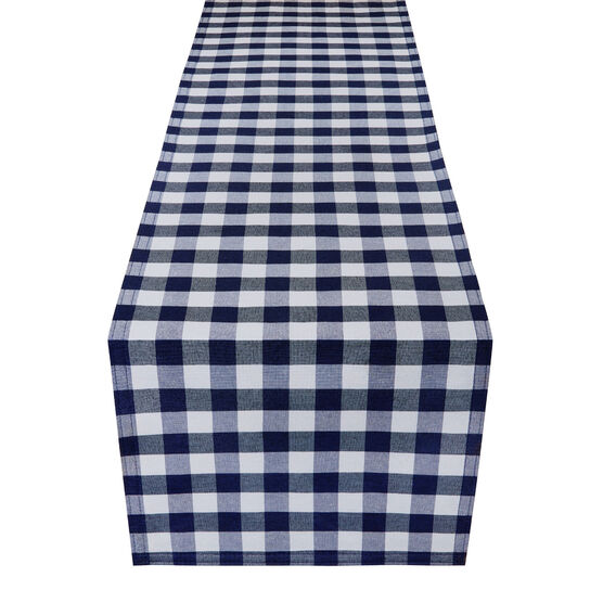 Buffalo Check Table Runner - 13-in x 90-in, NAVY, hi-res image number null