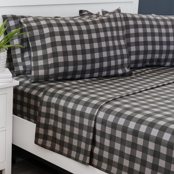 Ecko Buffalo Check Microfiber Sheet Set Sheet Set, , on-hover image number null
