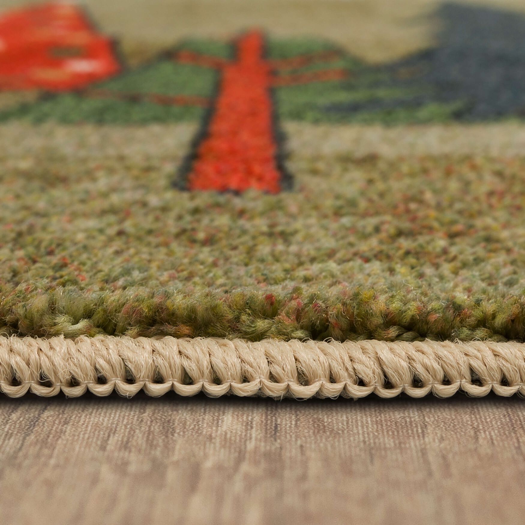 Wooden Holiday Trees Multi Kitchen Rug, , alternate image number 3