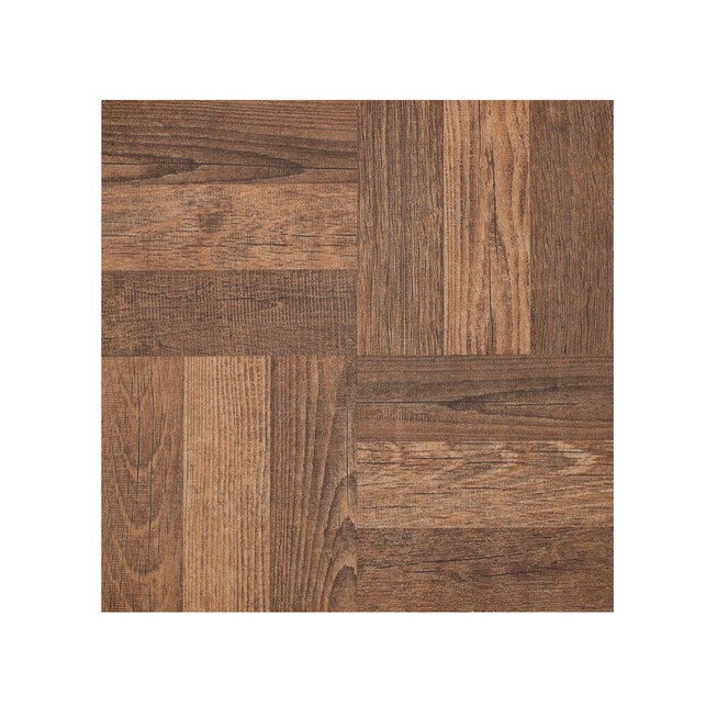 Portfolio 12 inches x 12 inches 2.0mm Self Adhesive Vinyl Floor Tile - 9 Tiles/9 sq. ft., WALNUT, hi-res image number null