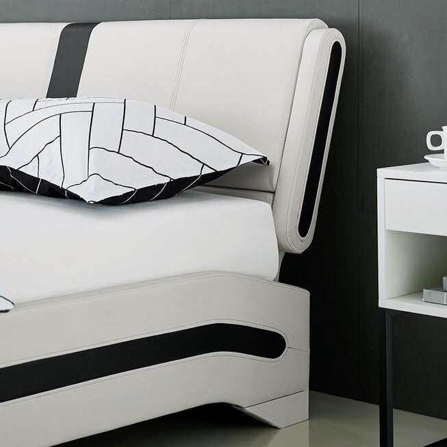 Carlton Platform Bed, Queen, White, WHITE, alternate image number 4