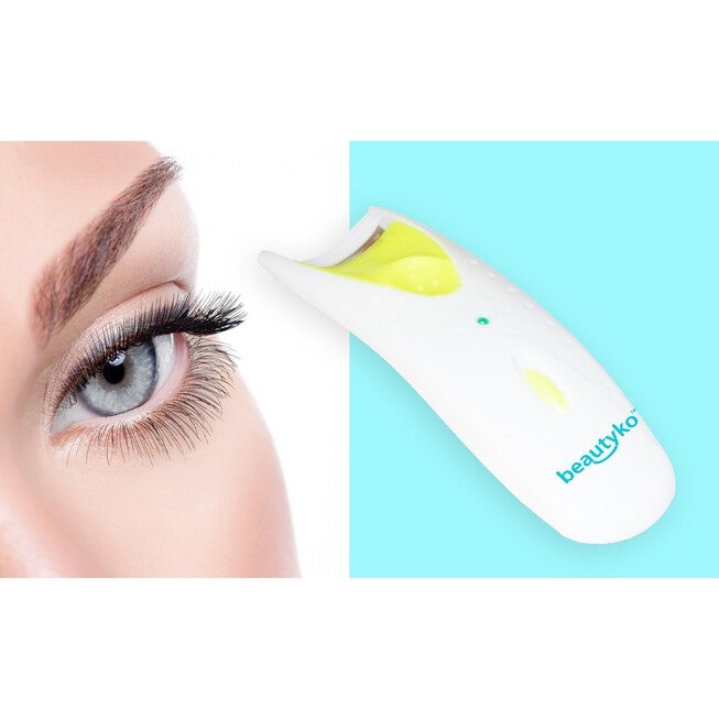 Premium Electric Silicone Eyelash Curler 2 Pack Beauty Tools, YELLOW, hi-res image number null