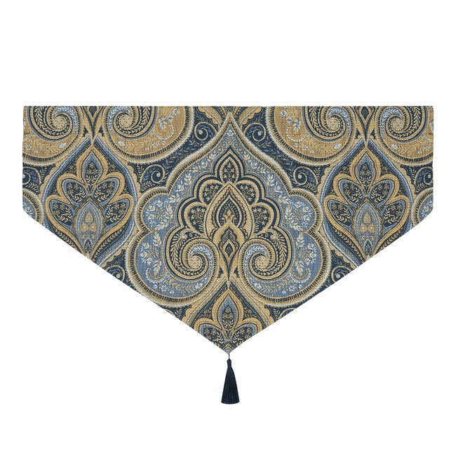 Messina Navy Window Ascot Valance, NAVY, alternate image number null