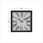 Black Industrial Metal Wall Clock, , alternate image number null